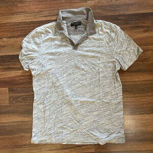 Banana Republic Wicking Pique Polo Shirt Men’s Gray Modern Size Large